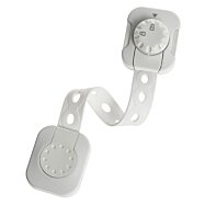 Bezpečnostný zámok na skrinky - 6 ks, biely