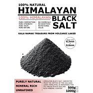 Čierna himalájska soľ Kala Namak jemná, 0,2-0,6 mm