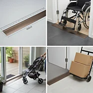 Eloxovaná prejazdová lišta pre vozíčkarov 3,5 x 175 x 900 mm – hnedá champagne