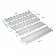 Prejazdová dverová lišta eloxovaná hliníková  – protišmyková, rôzne šírky