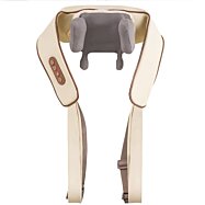 Elektrický masážny Shiatsu šál na krk a ramená – Hrejivá masáž pre uvoľnenie tela, bežová