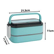 Obedár s príborom XXL - Box na jedlo na cesty 1,4 l