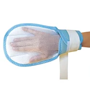 Upínací popruh s rukavicou, fixácia rúk pre pacientov proti poraneniam 