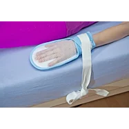 Upínací popruh s rukavicou, fixácia rúk pre pacientov proti poraneniam 