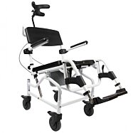 Toaletné WC kreslo polohovateľné na kolieskach s opierkou TILT - šírka 45 / 50 cm