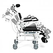 Toaletný a sprchovací polohovateľný vozík Master Tim Plus, šírka sedadla 46cm