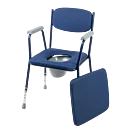 Toaletná stolička BLUE-TIM s nastaviteľnou výškou a nosnosťou 136 kg