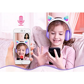Bezdrôtové slúchadlá Bluetooth LX-B37 s LED podsvietením – štýl, kvalita a zábava pre deti
