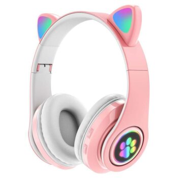 Bezdrôtové slúchadlá pre deti Cat Ears-Ružová