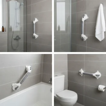 Kúpeľňové madlo na prísavky – bezpečnostné zábradlie a opora pre seniorov - 38 cm