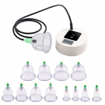 Čínske vákuové bany s kompresorom, elektrické, 12ks