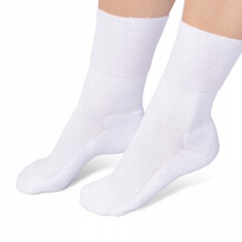 Zdravotné ponožky pre diabetikov froté Diabetic Ankle Frotte, biela