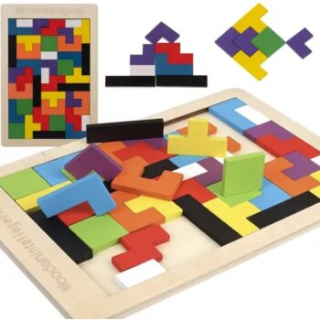 Drevená skladačka/puzzle Tetris