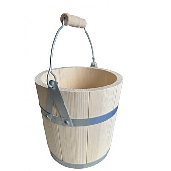 Drevené vedro s rúčkou veľké, sauna, záhrada, studňa, kvetináč, 30 x 31 cm, 15L