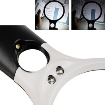 Dvojitá lupa s LED osvetlením, 19 x 8,4 x 1,5 cm