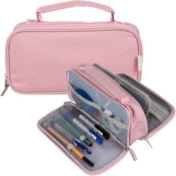 Dvojité puzdro na ceruzky peračník, Pen Case, ružový