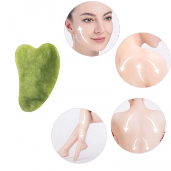 Jadeitový Masážny kameň Gua Sha zelený