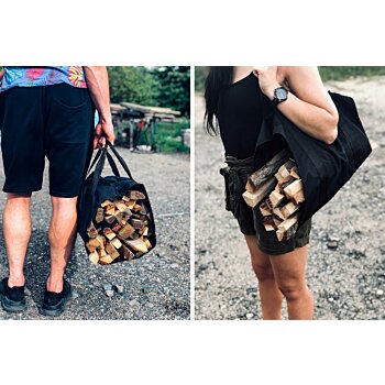 Pevná odolná prenosná taška na krbové drevo 100x45 cm