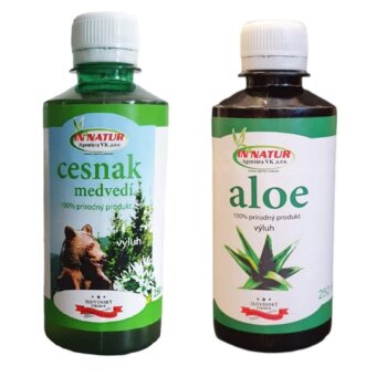 Medvedí cesnak + Aloe Vera výluh, 100% prírodný koncentrát