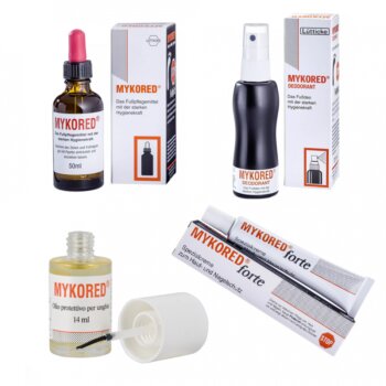 Mykored Quatro midi set na liečbu plesne nôh a  nechtov - 4 výrobky