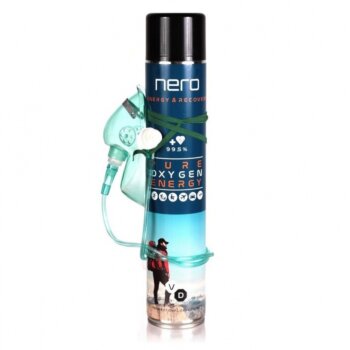 Kyslíková fľaša, inhalačný kyslík, Nero Pure Oxygen (objem kyslíka 14 l) 750 ml