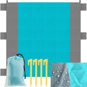 Plážová deka Blanket, 208 x 208 cm, sivo-modrá