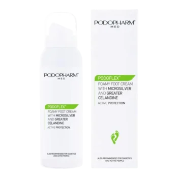 PODOPHARM PODOFLEX krémová pena na nohy s mikročasticami striebra a lastovičníkom - 125ml