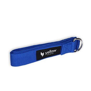 Popruh na jogu Strap Yoga, 183cm x 3,8cm, modrý