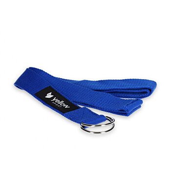 Popruh na jogu Strap Yoga, 183cm x 3,8cm, modrý