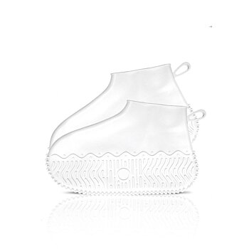 Vodeodolné návleky na tenisky silikónové elastické Raincover for Sneakers biele S