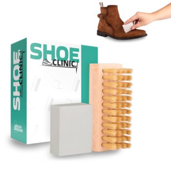 Sada na starostlivosť o semišovú a nubukovú obuv, kefka, čistič gumy, ShoeClinic