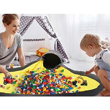 Skladací kôš na hračky s hracou podložkou 2 v 1 Blackbird