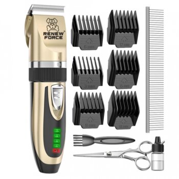 Strihací strojček na srsť zvierat 6 nadstavcov, Pet Grooming, Gold