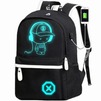 Vodeodolný školský batoh s príslušenstvom, USB,  35L, 4v1h City friend Boy, čierny