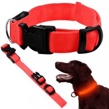 Svietiaci LED obojok nastaviteľný pre psov a mačky, Collar
