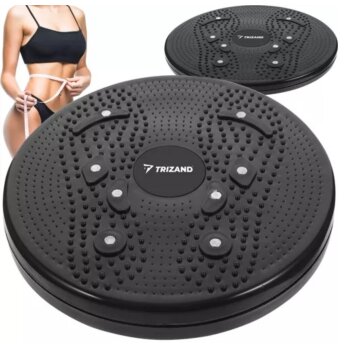 Twister rotačný disk s magnetmi na cvičenie, čierny, nosnosť 90 kg