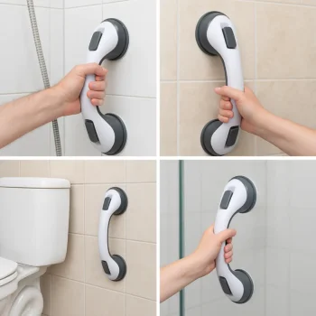 Madlo s prísavkami do kúpeľne a WC – prenosné, bez nutnosti vŕtania