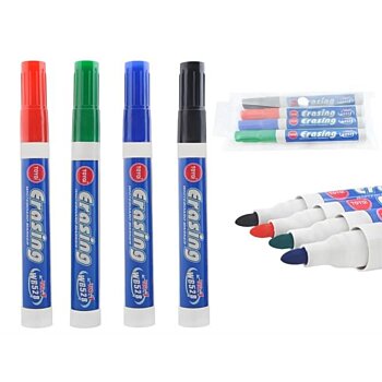 Za sucha stierateľné fixy na tabuľu, 4 kusy