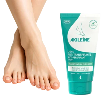 Krém na nohy proti poteniu na prevenciu mykózy, Akileine Green - 75 ml