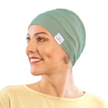 Čiapka po chemoterapii, dámska Canaver (2-vrstvová) tmavá mäta