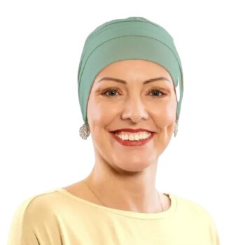 Čiapka po chemoterapii, dámska Canaver (2-vrstvová) tmavá mäta