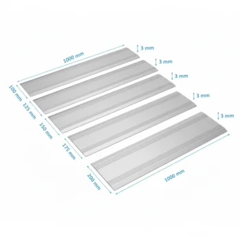 Prejazdová dverová lišta eloxovaná hliníková  – protišmyková, rôzne šírky