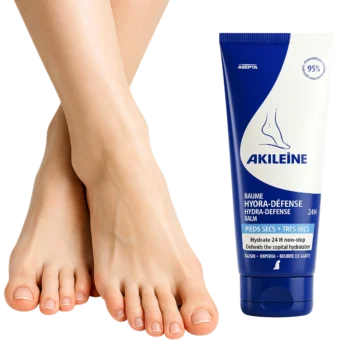 Hydratačný balzam na suché nohy, Akileine Blue - 125 ml
