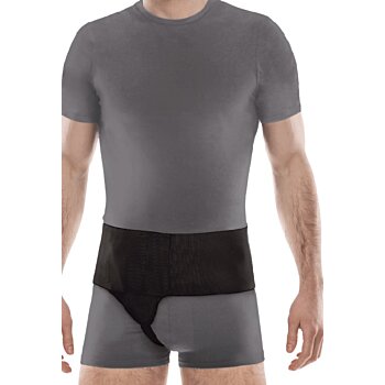 Jednostranný pá na slabinovú prietrž "AXILMAX" O-1408, pravý, čierny