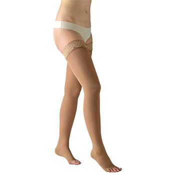 Kompresné stehenné pančuchy otvorená špička krajka Avicenum 360, L, dlhé