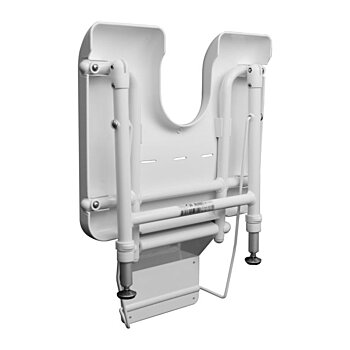 Nástenná toaletná sprchovacia stolička s upevnením na stenu