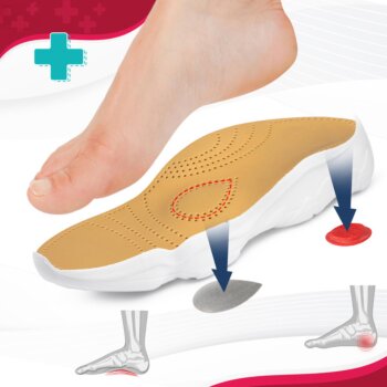 Kožené ortopedické vložky na ploché nohy a bolesti ostrohy Support II
