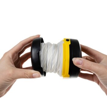 Skladacia turistická lampa 2v1