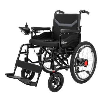 Skladací elektrický invalidný vozík 2×250 W, Li-ion 24 V/20 Ah, dojazd 15 km