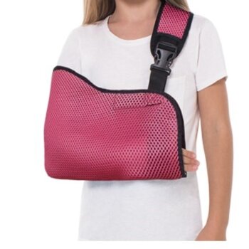 Záves na rameno sieťovinový O-1501, ružový